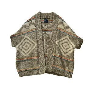American Eagle Outfitters Aztec Tribal Oversized Dolman Poncho Cardigan Sweater